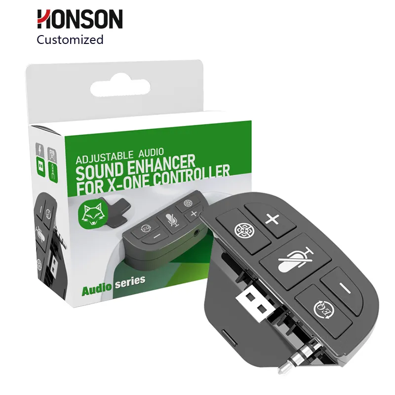 HONSON Customization Sound Enhancer Handle for Xbox One Controller Sound Card Headset Audio Adapter 60*42*25CM HS-XO221 CN;GUA
