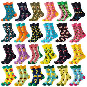Chaussettes <span class=keywords><strong>de</strong></span> sport en coton personnalisées avec logo, design original, colorées, amusantes, à motifs alimentaires, fantaisie, graphiques, longues, originales, cadeaux uniques - Product Image 1