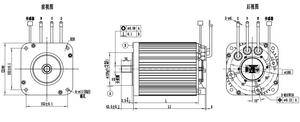Nouveau moteur synchrone magnétique automobile IP67 TZ180 60V 72V 144V 3kW-15kW pour fourgon de logistique et véhicule de tourisme - Product Image 2