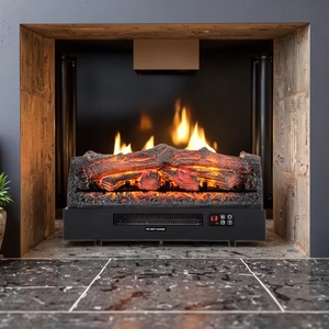 Decoración de <span class=keywords><strong>chimenea</strong></span> transfronteriza con llama 3D, simulación de fuego, calefactor, control remoto, ajuste de brillo temporizado - Product Image 2