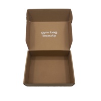 Boîte d'emballage en papier imprimé plat avec logo simple Boîte d'emballage en carton ondulé Boîte postale d'expédition kraft pliante