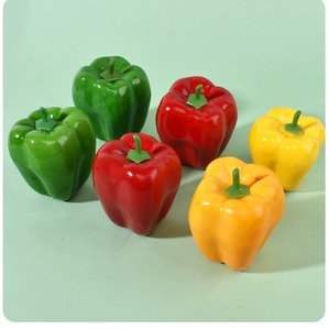 Piments rouges artificiels à bas prix pour Halloween, décorations en mousse en forme de légumes pour la maison, la cuisine, la ferme et les fêtes - Product Image 6