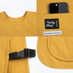 Delantal Impermeable de Alta Calidad con Logotipo Personalizado, Delantal para Personal con Bolsillos para Supermercado, Limpieza, Salón de Belleza, Uniforme de Servicio - Product Image 5