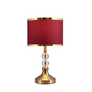 Lámpara de Mesa Roja Moderna y Lujosa para la Dotación Nupcial, Estilo Europeo, para Habitación de Boda, Cálida y Creativa, Regulable, con 1 Año de Garantía - Product Image 1