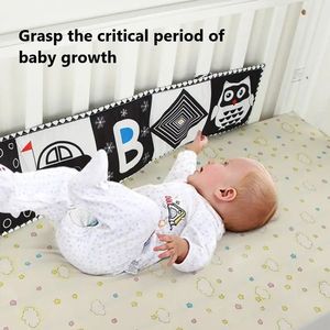 Jouets Montessori toucher froissé sensation ventre temps nouveau-né lit visuel jouets contraste élevé noir et blanc froissé bébé <span class=keywords><strong>livre</strong></span> sensoriel - Product Image 4