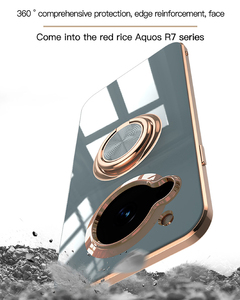 6D galvanoplastie TPU anneau support couverture arrière couverture de téléphone pour <span class=keywords><strong>Sharp</strong></span> <span class=keywords><strong>Aquos</strong></span> R9 <span class=keywords><strong>R8</strong></span> <span class=keywords><strong>Pro</strong></span> R7/Sense9 8 7 - Product Image 5