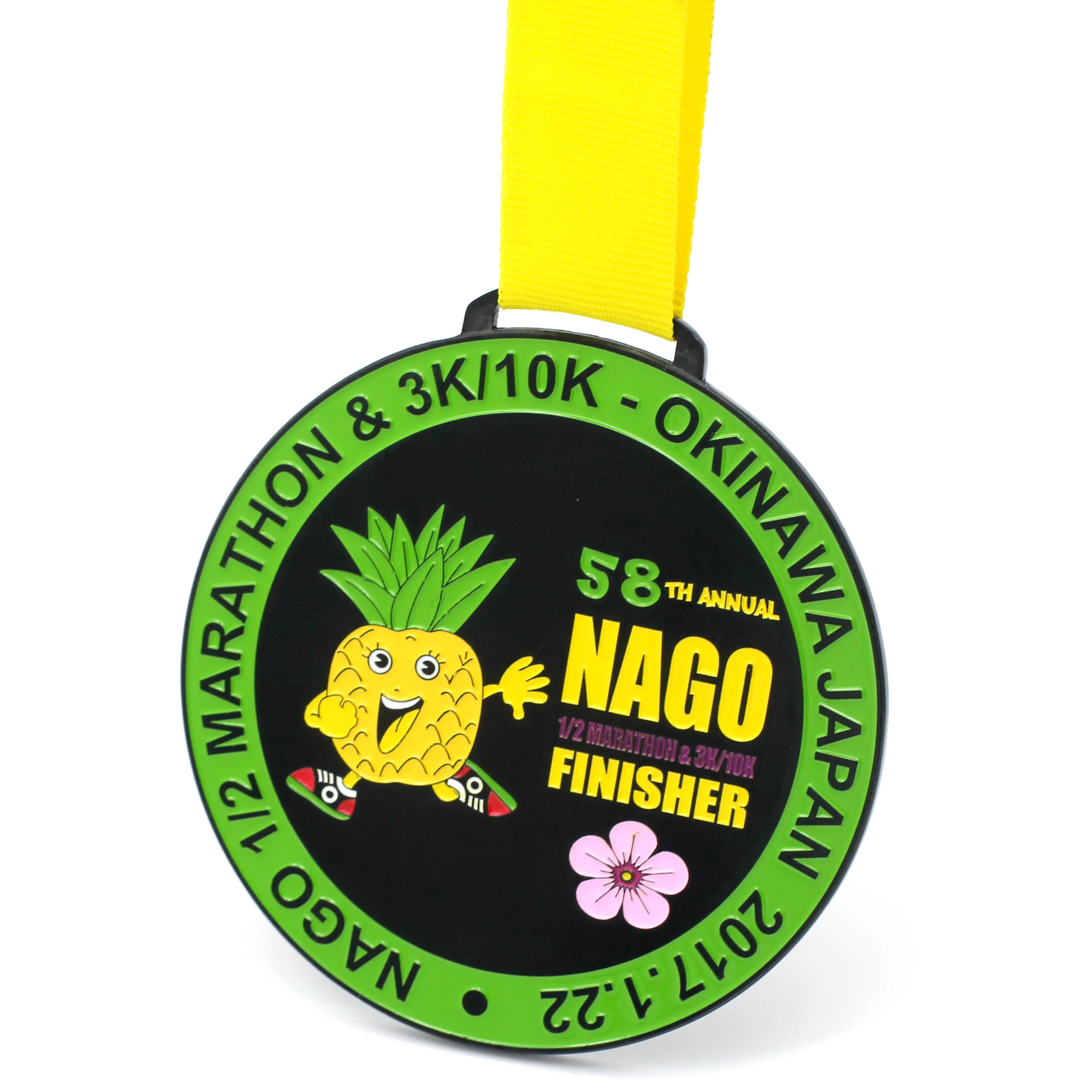 Medali logam penghargaan kucing merah muda hewan kartun untuk anak-anak hadiah suvenir anak-anak
