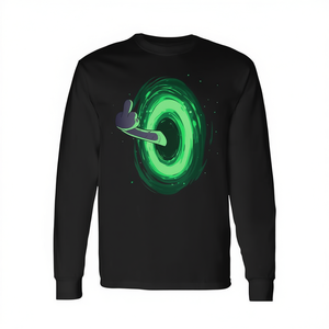 T-shirt à manches longues avec motif doigt d'honneur et chat au dos – Tenue promotionnelle unique - Product Image 2