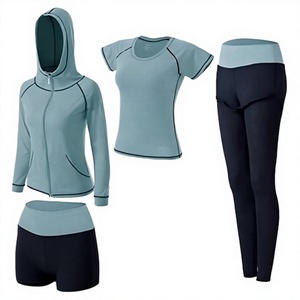 Conjunto Deportivo de Verano para Mujer, de Secado Rápido, Resistente a las Arrugas, Cuello Redondo, Casual, Cómodo, Shorts Deportivos, Traje de Yoga de una Pieza - Product Image 3