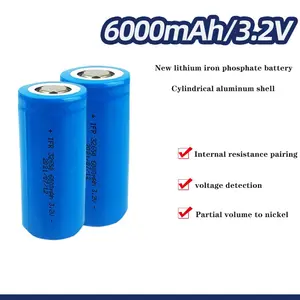 De Fu เซลล์แบตเตอรี่ LiFePO4 32700 3.2V 6000mAh แบตเตอรี่ลิเธียม LiFePO4 32700