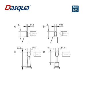 أداة دقيقة مقياس ميكرومتر أنبوبي ميكانيكي من Dasqua 0-25 مع سقاطة أسطوانية لإيقاف الكشتة - Product Image 2