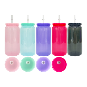 Vasos de Plástico Transparentes Simples al por Mayor, Vasos de PC Bonitos y Fluorescentes de Neón para Niños, Vasos de Colores para Cerveza - Product Image 2