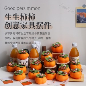 เทียนหอมกลิ่นลูกพลับเหนือ ทำจากถั่วเหลืองผสมขี้ผึ้ง งานหล่อขึ้นรูปด้วยมือ รูปทรงผลไม้ประดิษฐ์ สำหรับตกแต่งงานแต่งงาน - Product Image 3