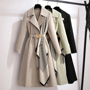 <strong>New</strong> Style Plus Size British Trend <strong>Double-breasted</strong> Ladies Polyester <strong>Spring</strong> <strong>Autumn</strong> Women Wind Coat - Product Image 1