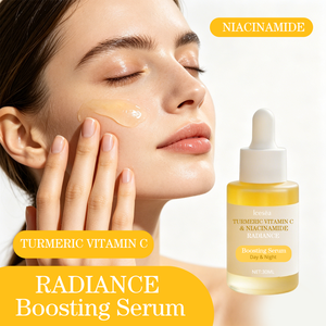 Suero Iluminador de Cúrcuma, Vitamina C y Niacinamida de Marca Privada, Reduce Manchas Oscuras y Tono Desigual, Cuidado Facial OEM - Product Image 2