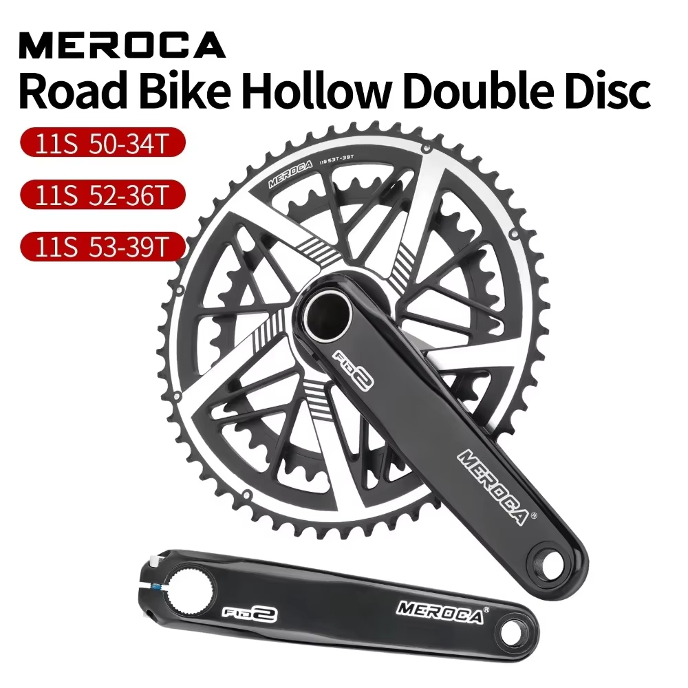 MEROCA BMX道路自転車クランクセット50-34T/52-36T/53-39T 9/10/11