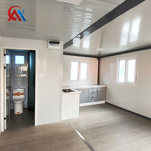 Высококачественный 20-футовый роскошный стальной контейнерный дом, модульная сборная вилла-кабина, разборный складной мини-дом для офисного использования - Product Image 2