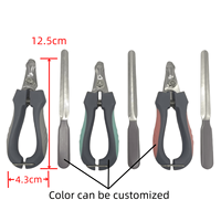 Ensemble d'outils de toilettage pour animaux de compagnie en gros, multicolores, neufs, de luxe, écologiques, en plastique et acier inoxydable, comprenant des ciseaux, une brosse et un peigne à poils