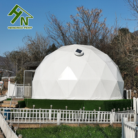 Tente dôme étanche Glamping Igloo Tentes dôme géodésique avec salle de bain