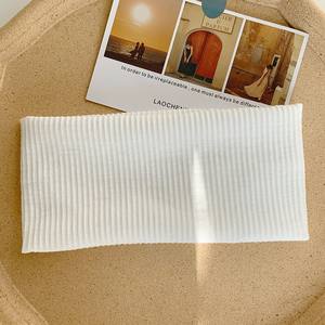 Bandeaux de sport en tricot uni, coton mélangé, élastique, bandeaux de <span class=keywords><strong>cheveux</strong></span> athlétiques, bandeaux de sueur pour l'entraînement, la course à pied, le yoga - Product Image 6