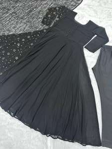 Faux GeorgetteปักชุดDupattaชุดใหม่อินเดียDesignerชุดผู้หญิงและเด็กผู้หญิงPartywearงานรื่นเริงReadymadeเย็บ - Product Image 3