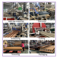 Terrasse en WPC imperméable pour extérieur, revêtement de sol composite bois-plastique co-extrudé, creux, brossé, gaufré 3D