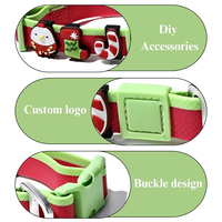NOVIPET Accessoires de Noël pour animaux de compagnie : Collier et laisse pour chien avec breloques, imperméables, durables, de luxe – Ensemble collier et laisse pour chien
