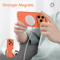 Nouvelle Arrivée Étui de Protection Magnétique Intégral en Flanelle avec Bouton Métallique pour iPhone 17 17 Pro Max 16 16 Pro Max 15 15 Pro Max