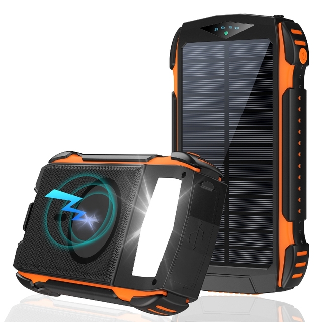 Portable Solar Charger Power Bank 15W Magnetic Wireless Fast Charging 20000mAh Solar Power Bank