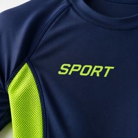 Rashguard de compression personnalisé en usine à manches courtes avec panneau latéral en mesh pour hommes, MMA, BJJ, entraînement en salle de sport, logo OEM