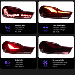 AURON Nuevos Accesorios para Auto LED Transparentes Retrofit F32/F82/F33/F83/F36 Serie 4 M4 Luz Trasera de Freno y Direccional con Efecto Escama de Dragón 12V 36W - Product Image 2