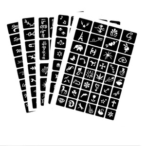 Plantillas Temporales Impermeables de Papel y PVC para Tatuajes, Pintura Facial y Corporal, Paquete de Plantillas para Adultos, Hombres y Mujeres, Uso Doméstico, Bolsa OPP - Product Image 1