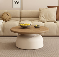 Table basse en bois cylindrique 3D extensible, moderne et durable, pour le salon
