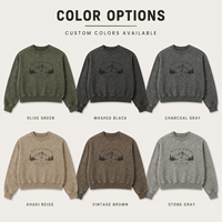 Sweatshirt Crewneck Custom Premium Berkualitas Tinggi Grosir Streetwear Produsen Massal OEM Desain Kustom Pria Grosir