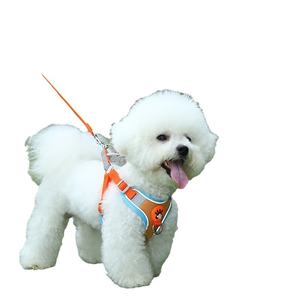 Arnés de correa para perro de moda, chaleco reflectante de patrón sólido para mascotas para perros pequeños y medianos para Teddy Bichon y Corgi, Material acolchado - Product Image 5