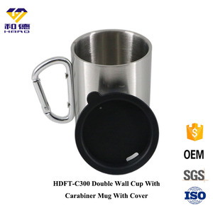 Taza de Viaje de <span class=keywords><strong>Acero</strong></span> <span class=keywords><strong>Inoxidable</strong></span> de Doble Pared con Mosquetón para Agua, Té y Café - Product Image 6