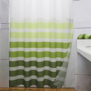 Rideaux <span class=keywords><strong>de</strong></span> <span class=keywords><strong>douche</strong></span> modernes à rayures fabriqués en Chine, imperméables, en polyester, imprimés numériquement, pour salles <span class=keywords><strong>de</strong></span> bain - Product Image 4