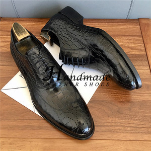 Nouvelles Chaussures Oxford Britanniques Haut de Gamme pour Hommes, en Cuir Véritable Rayé, Formelles, à Bout Pointu, Légères, Ornées de Brogues, Idéales pour Mariages - Product Image 5