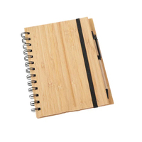 X1115-1 Carnet en bois de luxe promotionnel A5, carnets personnalisables avec stylo
