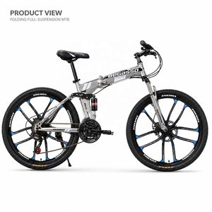 BeGasso Faltbares Mountainbike Doppelte Stoßdämpfung Scheibenbremse Variable Geschwindigkeit Unisex Vorder-/Hinterradfederung 120kg Carbon - Product Image 5