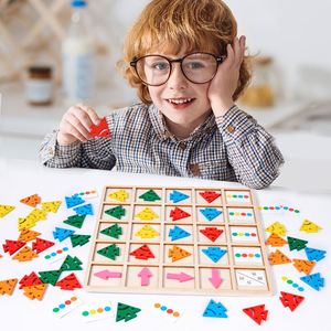 Boy Girl Educational Sorting Game Wooden Color Direction Arrow Matching <b>Puzzle</b> Toy - Product Image 2