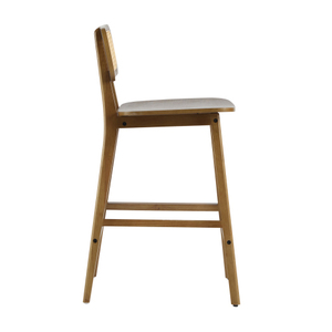 Set di 2 Sgabelli da Bar Moderni Regolabili in Legno con Finitura Noce per Bar Domestico - Product Image 5