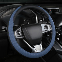 Housse de volant de voiture populaire de marque BLA en cuir artificiel, ultra-fine, respirante, antidérapante, absorbant la transpiration, unisexe, pour l'été
