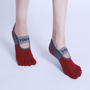Calcetines de Yoga de Cinco Dedos al por Mayor, Antideslizantes de Silicona, de Algodón, Transpirables, para Mujer, para Gimnasio, Fitness, Correr, Baile y Deportes - Product Image 6
