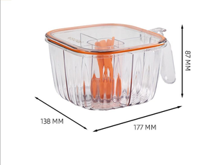 Boîte à épices en plastique moderne à 4 compartiments avec couvercle hermétique pour le rangement de la <span class=keywords><strong>cuisine</strong></span> Recherche d'agents - Product Image 6