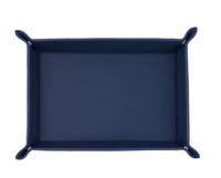 Plateau pliable personnalisé avec nom initial en cuir PU, organisateur de rangement de bureau, bijoux, clés, portefeuille, organisateur de pièces, plateau de rangement de bureau