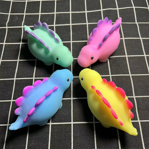 Juguete Antiestrés de Silicona Suave con Purpurina, Diseño Único y Creativo de Dinosaurio con Ventilación, Bola de Mochi, Lindo Juguete para Apretar y Descomprimir - Product Image 4