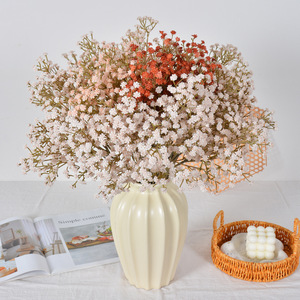 Laixing <b>Artificial</b> Baby's Breath Mixed Colors Soft Rubber Vase <b>Arrangement</b> Home Decor Living Room <b>Flower</b> Decoration - Product Image 1