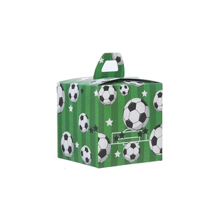Boîtes à dragées sur le thème du football avec poignée, en carton <span class=keywords><strong>blanc</strong></span>, pour anniversaires, jours <span class=keywords><strong>de</strong></span> match, contenants pour friandises <span class=keywords><strong>de</strong></span> football - Product Image 5