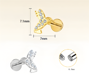 Pendientes de paloma de la <span class=keywords><strong>paz</strong></span> de aleación de titanio, accesorios para piercing corporal para hombres <span class=keywords><strong>y</strong></span> mujeres, pendientes que simbolizan la <span class=keywords><strong>paz</strong></span>, exquisitamente elaborados - Product Image 4